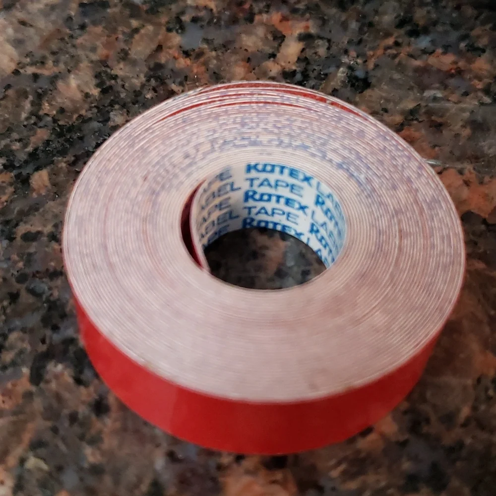 Vintage Avery Rotex 880 Handheld Label Maker With Small Roll Of Red Label Tape